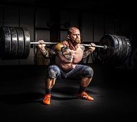 man lifting weight