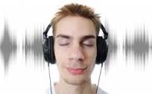 man using headphone