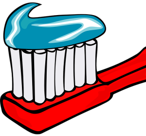 pasted tooth brush